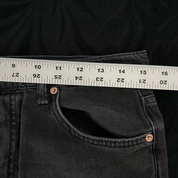 Free People We‎ the Free Button Fly Flare Jeans Womens Size 28 (28x30) Black - Picture 8 of 11